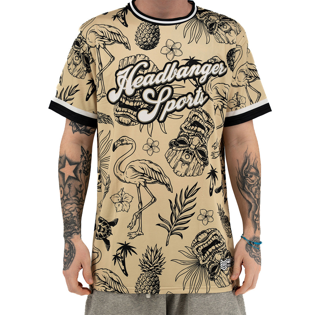 Headbanger Sports "Tropical Tiki" Short Sleeve Micro Sleeve Jersey: Multiple Colors