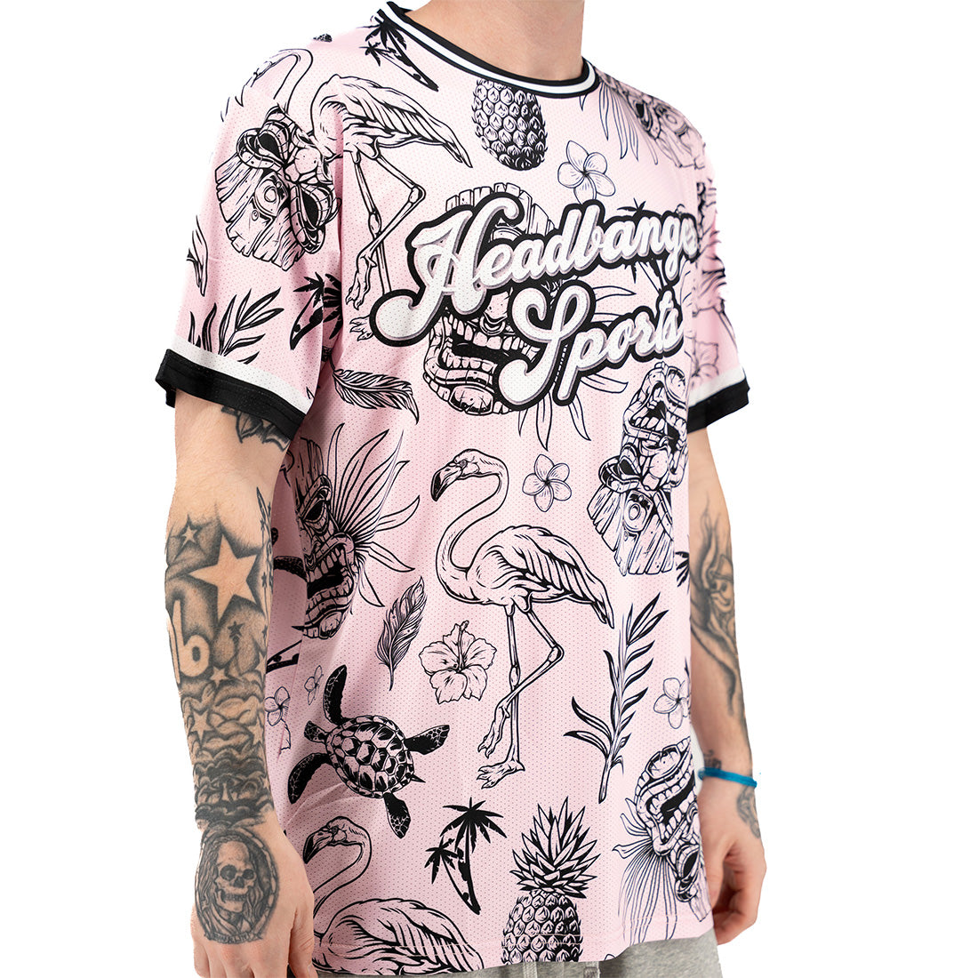 Headbanger Sports "Tropical Tiki" Short Sleeve Micro Sleeve Jersey: Multiple Colors