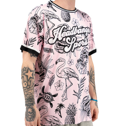 Headbanger Sports "Tropical Tiki" Short Sleeve Micro Sleeve Jersey: Multiple Colors