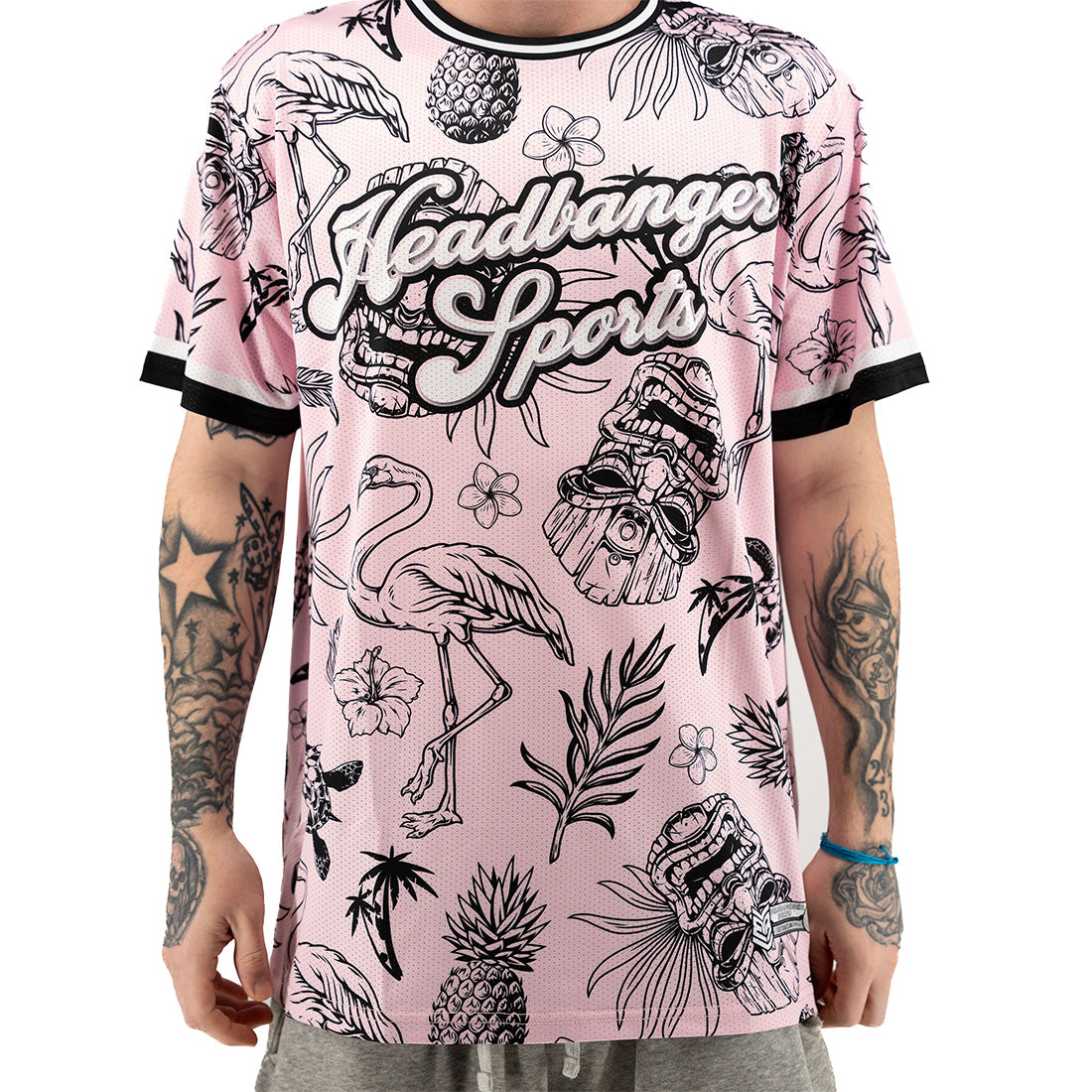 Headbanger Sports "Tropical Tiki" Short Sleeve Micro Sleeve Jersey: Multiple Colors