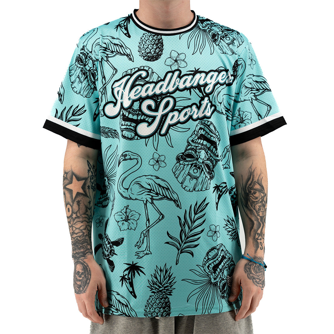 Headbanger Sports "Tropical Tiki" Short Sleeve Micro Sleeve Jersey: Multiple Colors