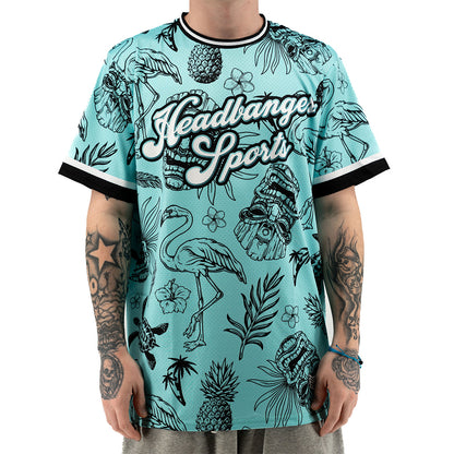 Headbanger Sports "Tropical Tiki" Short Sleeve Micro Sleeve Jersey: Multiple Colors