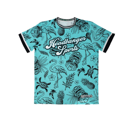 Headbanger Sports "Tropical Tiki" Short Sleeve Micro Sleeve Jersey: Multiple Colors