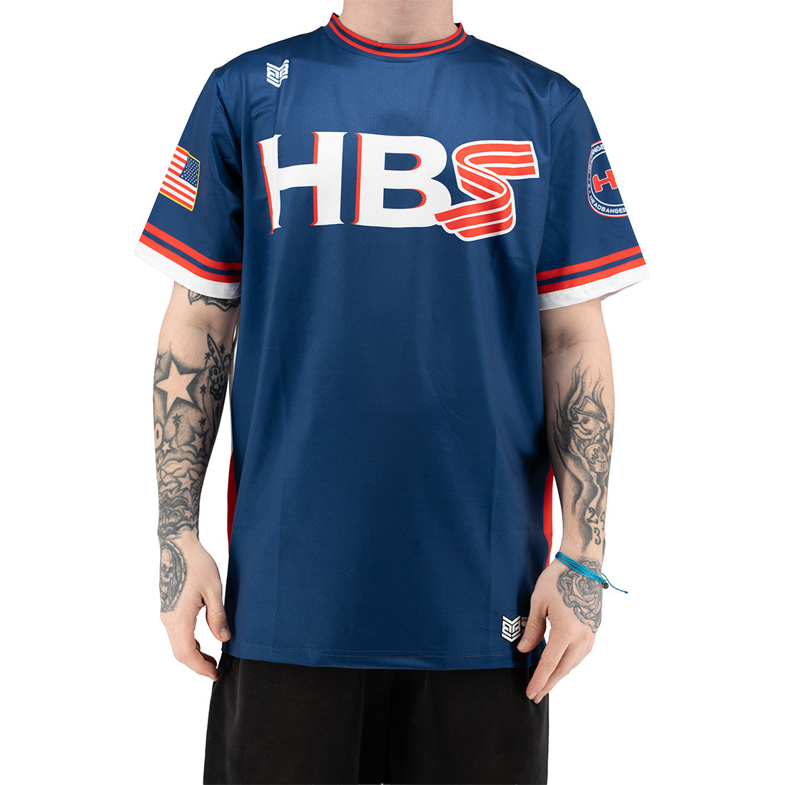 Headbanger Sports "World Classic" Short Sleeve Micro Mesh Jersey: Navy