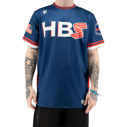 Headbanger Sports "World Classic" Short Sleeve Micro Mesh Jersey: Navy