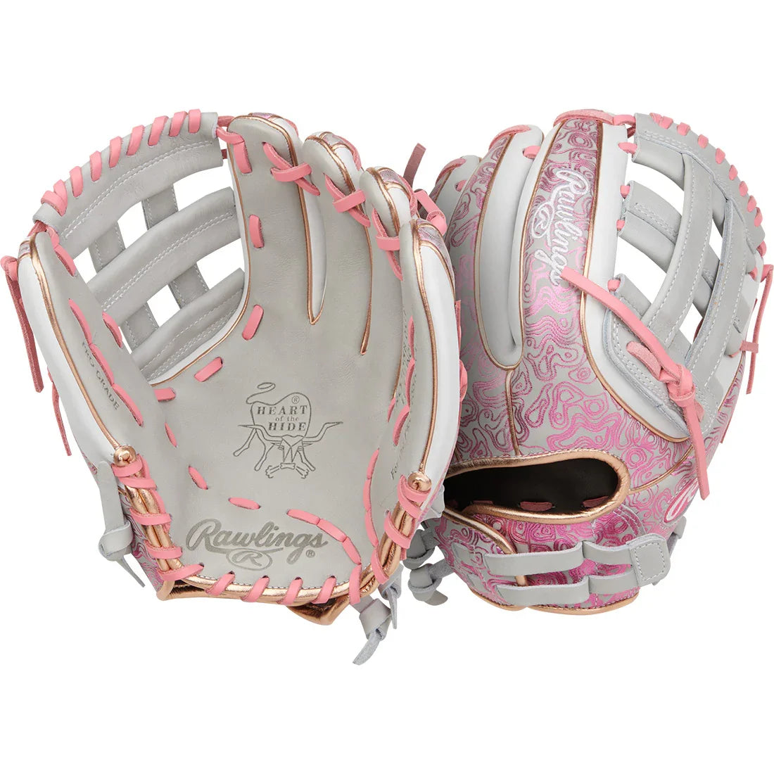 Rawlings Heart of the Hide 11.75" Foil Print Fastpitch Softball Glove: PRO715SB-6GP