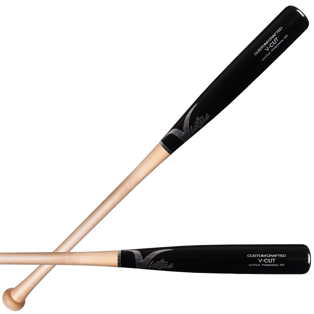 Victus V-Cut Pro Gloss Maple Wood Baseball Bat: VGPC-N/BK