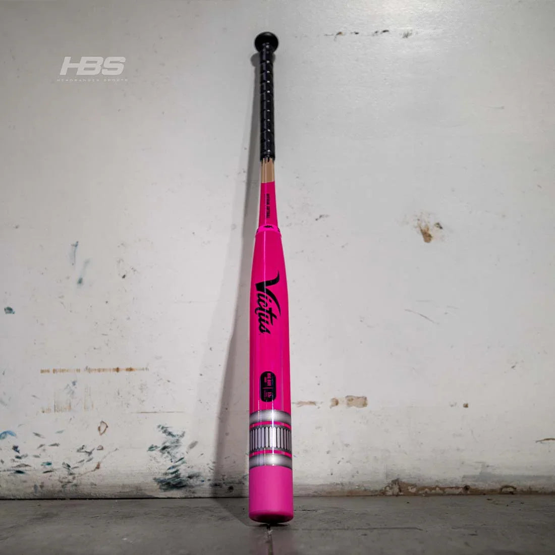 Victus Pencil Neon Pink USA Slowpitch Softball Bat VSPNP2BA with 13" barrel, end-loaded 2-piece composite design, USA/ASA stamp (25/26/27 oz)