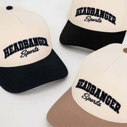 headbanger sports vintage logo performance snapback hat