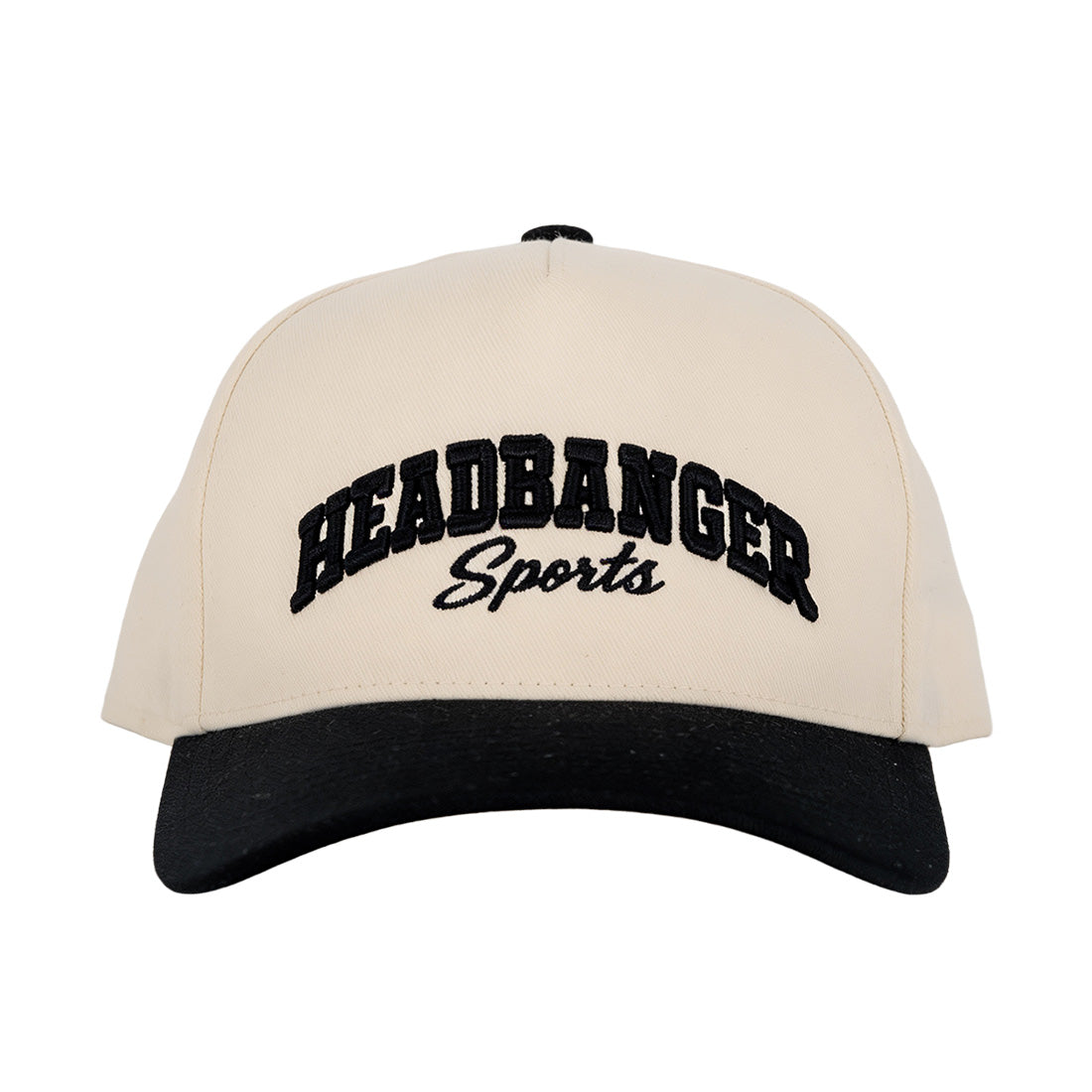 headbanger sports vintage white black snapback cap
