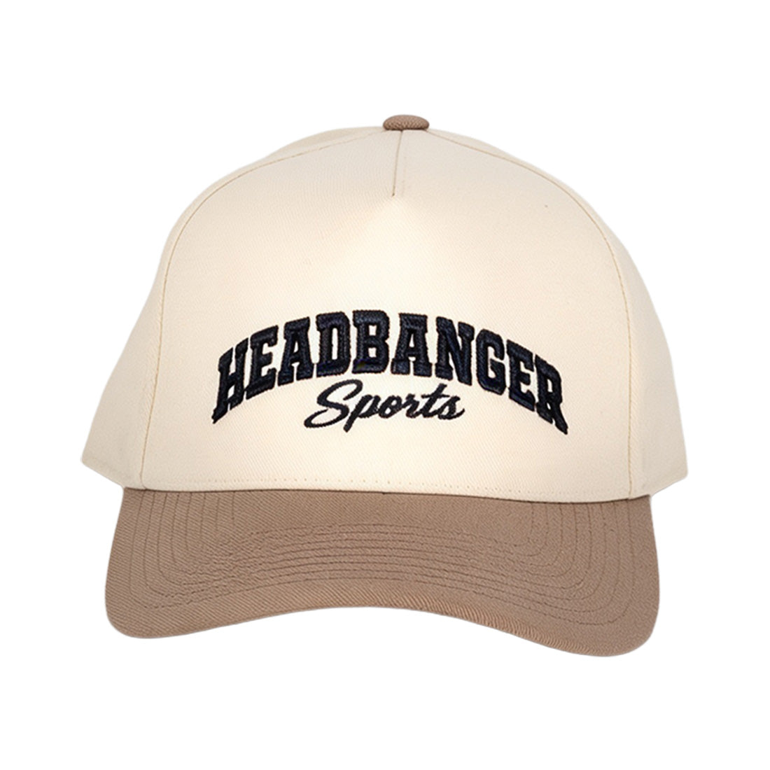 headbanger sports vintage white khaki snapback cap