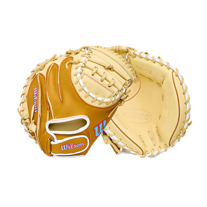 Wilson A1000 PF33 catcher’s mitt with adjustable wrist strap