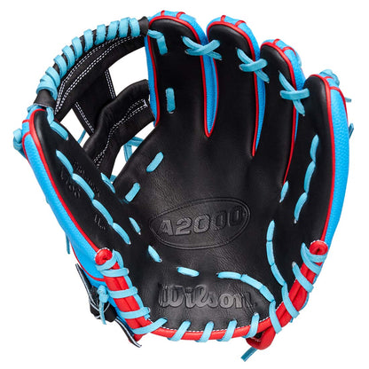 Wilson A2000 1786SS Black Pro Stock Leather palm detail