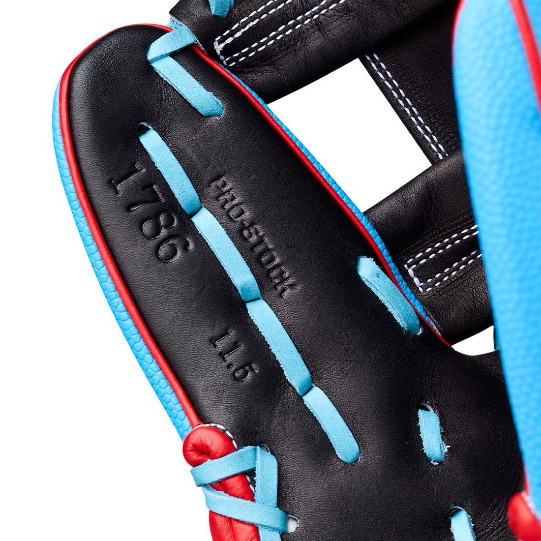 Wilson A2000 1786SS Black Pro Stock Leather palm detail
