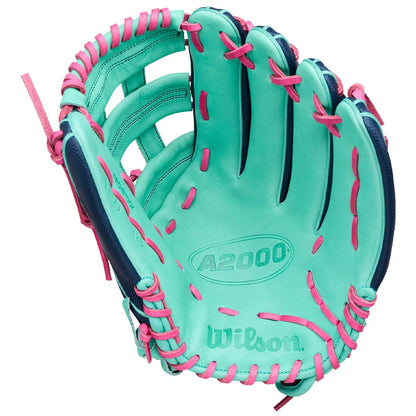 Wilson A2000 1750 Seafoam Pro Stock Leather palm detail