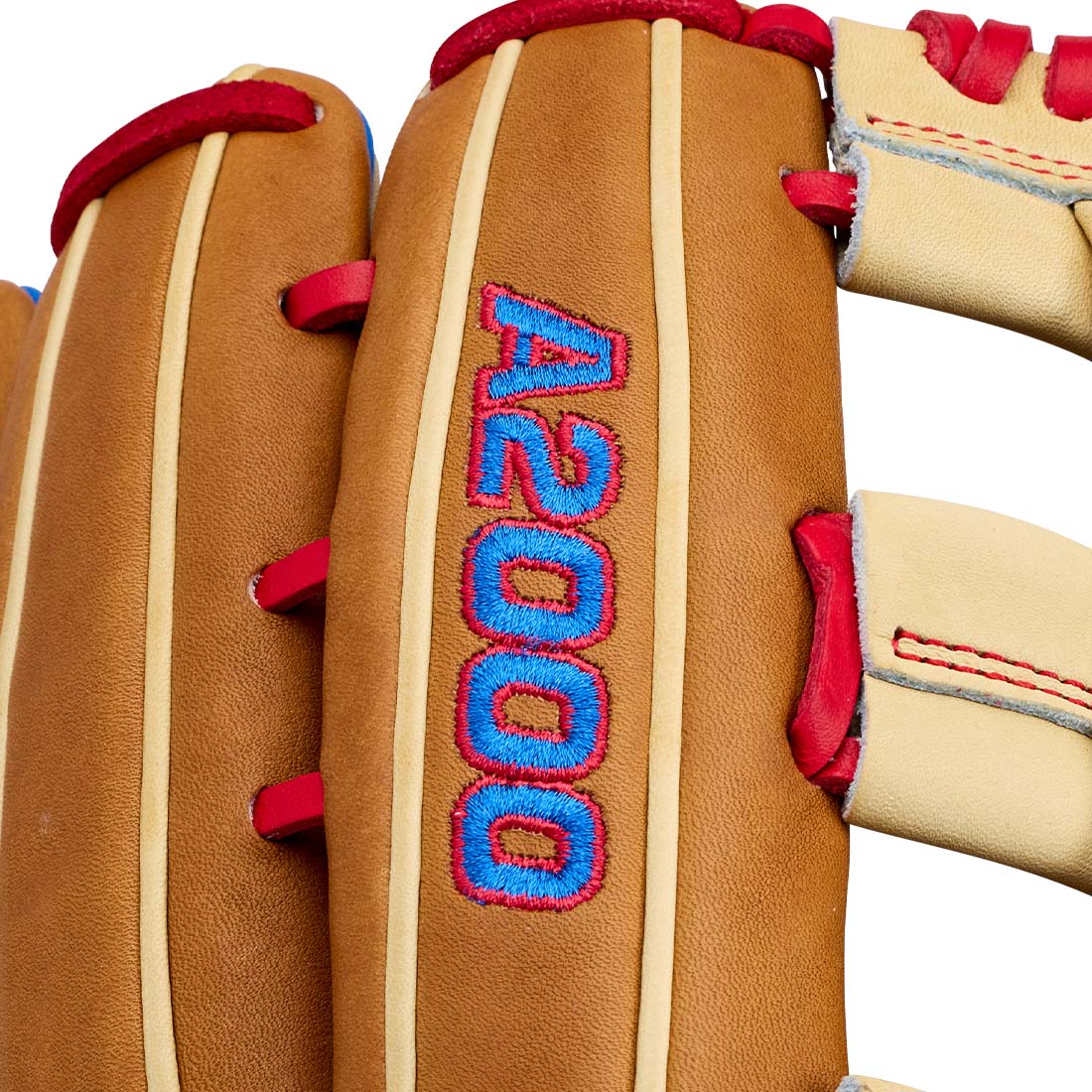 2027 Wilson A2000 1777 12.75 inch outfield baseball glove Blonde Saddle Tan Red