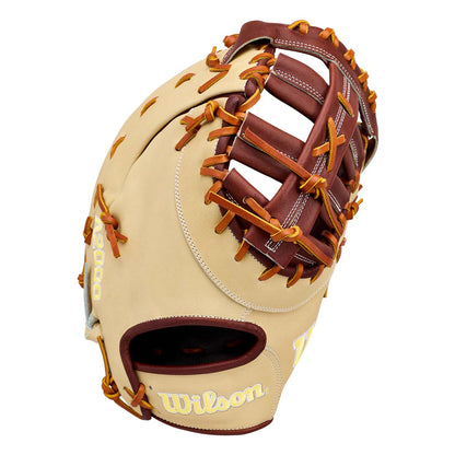 2027 Wilson A2000 1673 13 inch baseball first base mitt Walnut Blonde Saddle Tan