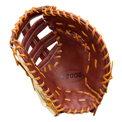 2027 Wilson A2000 1673 Walnut Pro Stock Leather palm detail