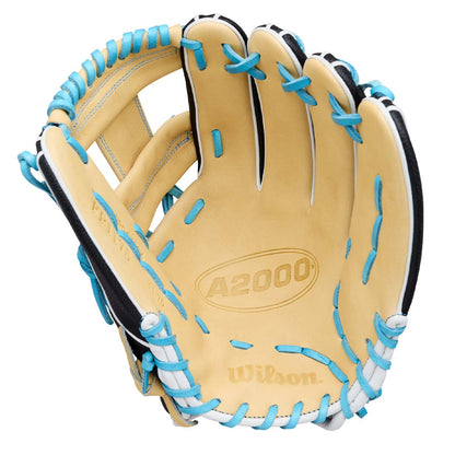 Wilson A2000 FP1175SS Blonde Pro Stock Leather palm detail