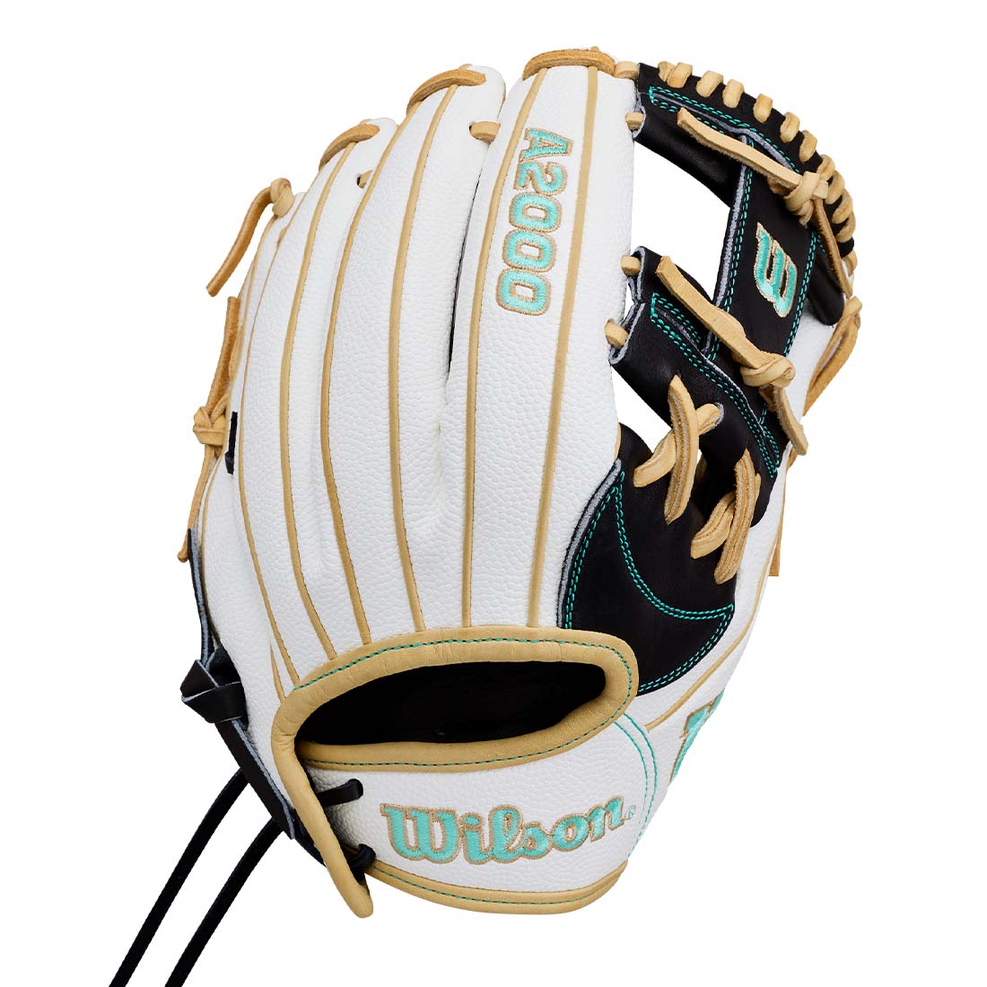 2027 Wilson A2000 H12SS 12 inch infield fastpitch glove Black White Blonde