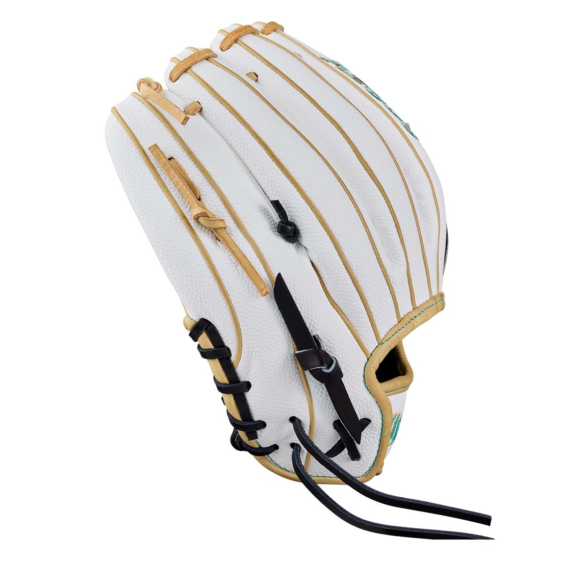2027 Wilson A2000 H12SS White SuperSkin fastpitch glove side view