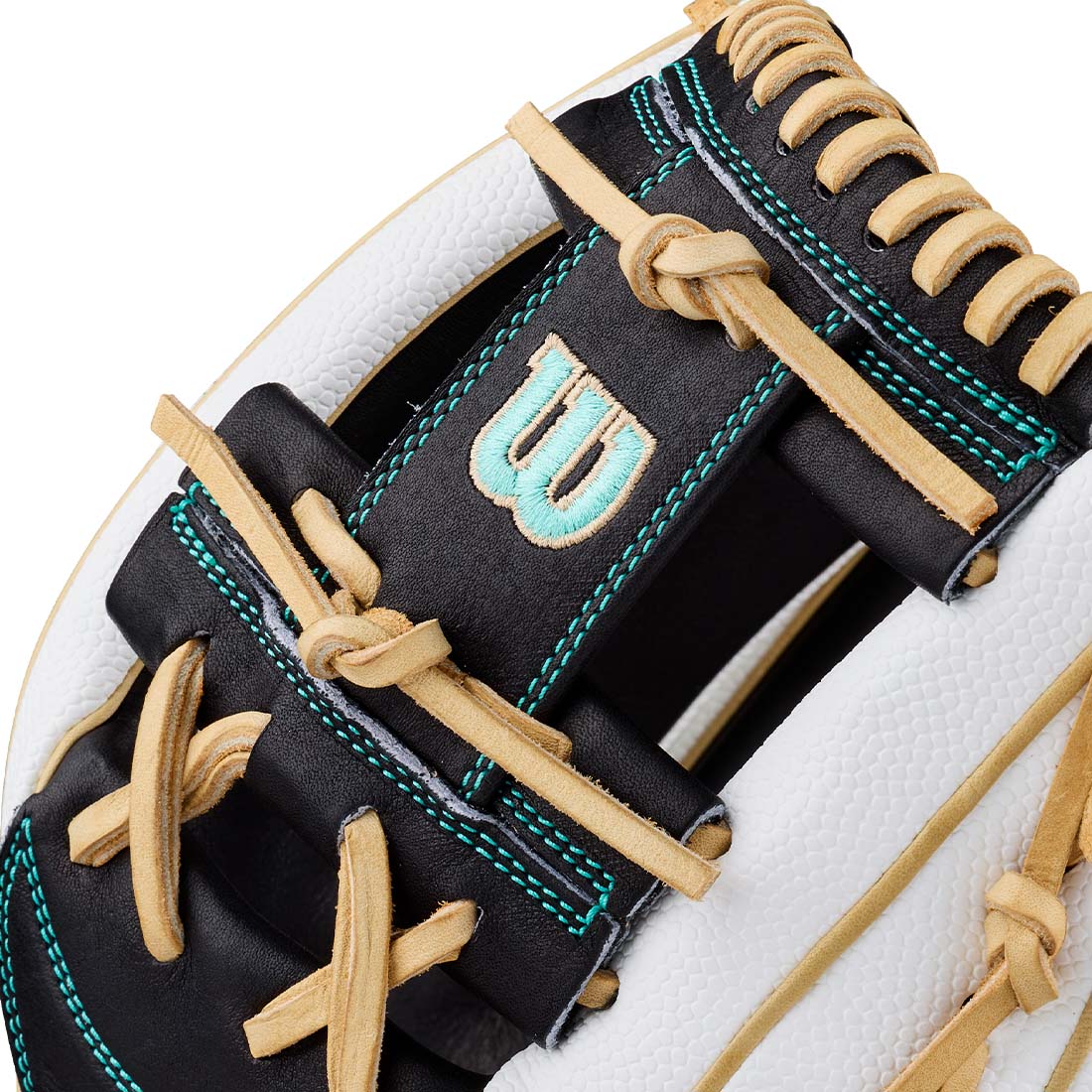 2027 Wilson A2000 H12SS 12 inch infield fastpitch glove Wilson Logo Up Close View