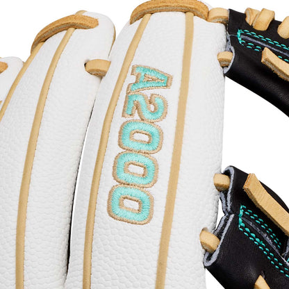 2027 Wilson A2000 H12SS 12 inch infield fastpitch glove, A2000 Logo Up Close