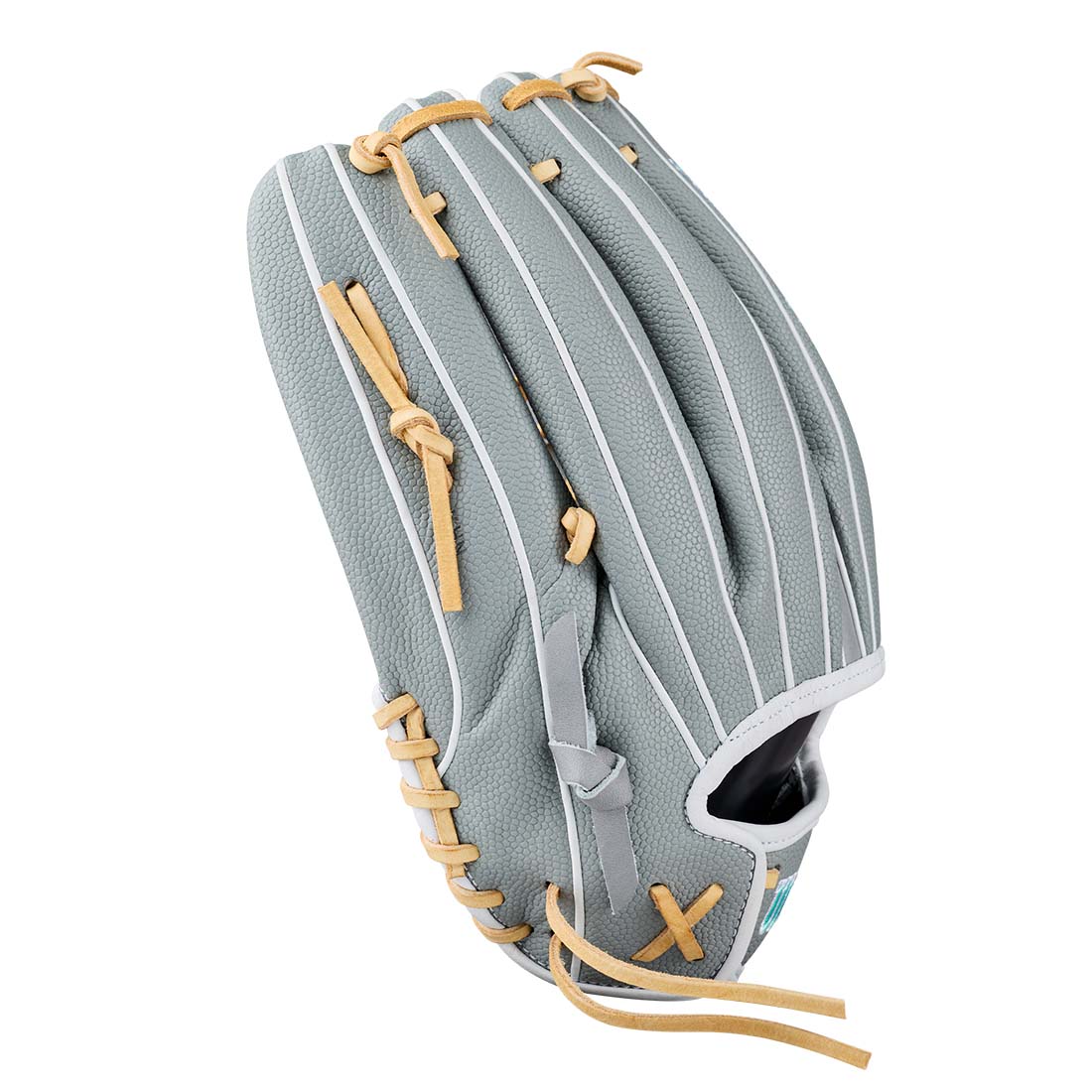 2027 Wilson A2000 T125SS Gray SuperSkin outfield fastpitch glove side view