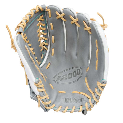 Wilson A2000 FPHGSS Grey Pro Stock Leather palm detail