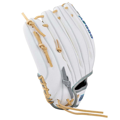2027 Wilson A2000 FPHGSS White SuperSkin fastpitch glove side view