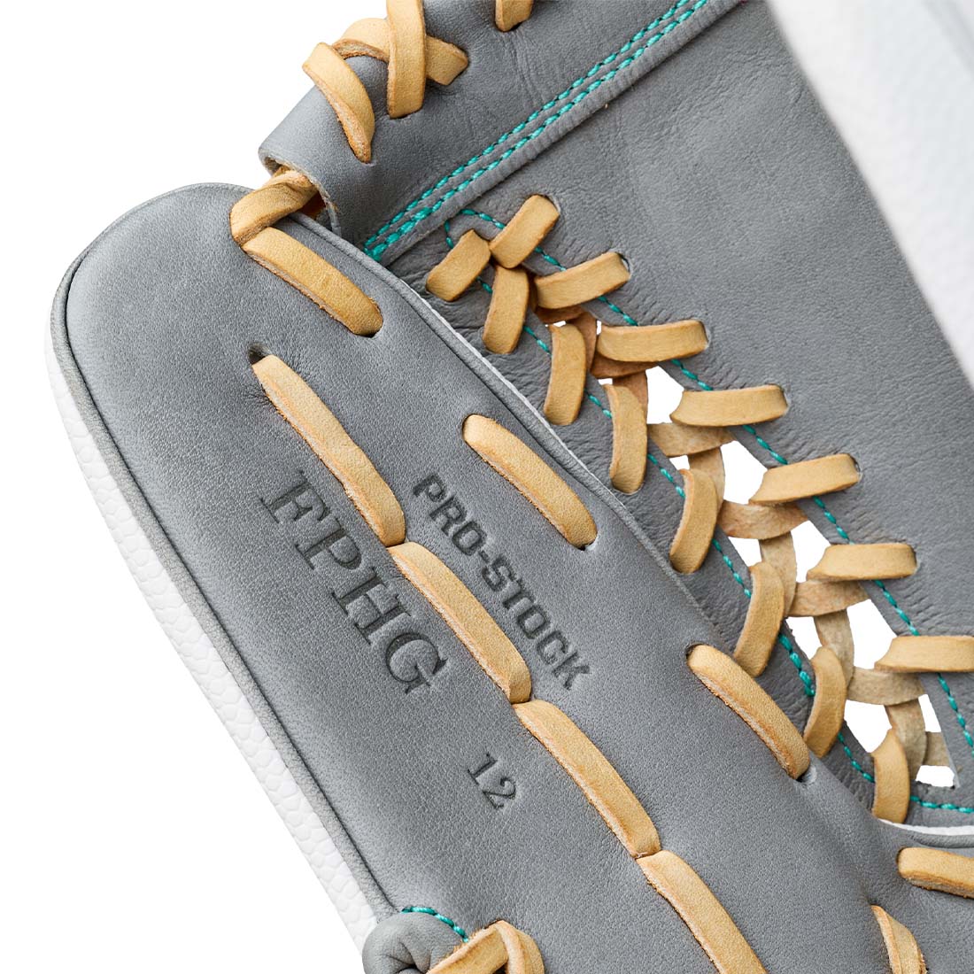 Wilson A2000 FPHGSS Grey Pro Stock Leather palm detai