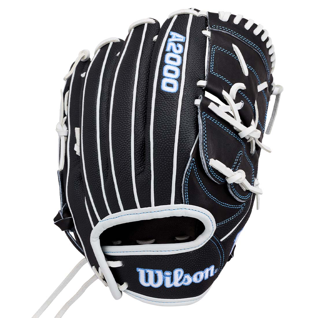 2027 Wilson A2000 FPB25SS 12.25 inch fastpitch pitcher’s glove Black White Royal