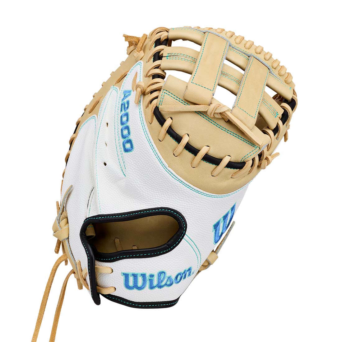 Blonde White Black 2027 Wilson A2000 FPM23SS 34 inch fastpitch catcher’s mitt 