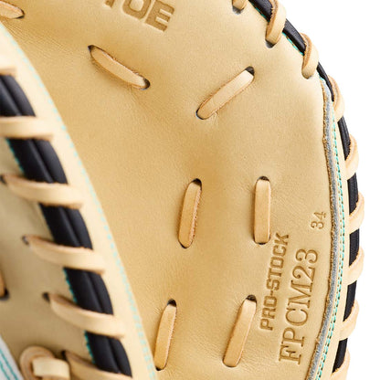 2027 Wilson A2000 FPM23SS White SuperSkin catcher’s mitt side view