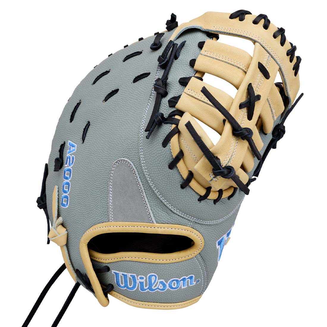 2027 Wilson A2000 FP1620SS 12.5 inch fastpitch first base mitt, Blonde/Grey/Black