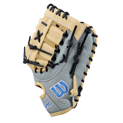 2027 Wilson A2000 FP1620SS Grey SuperSkin first base mitt side view