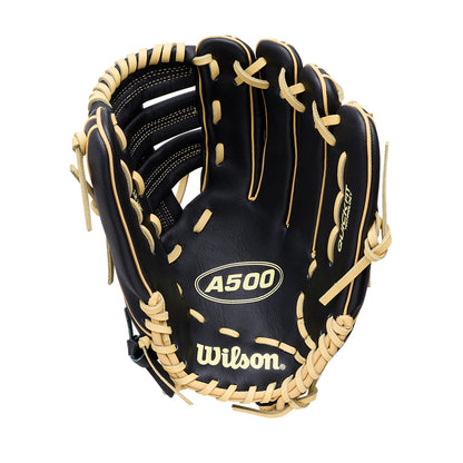 Wilson A500 12.5” youth outfield glove with Top Grain Leather
