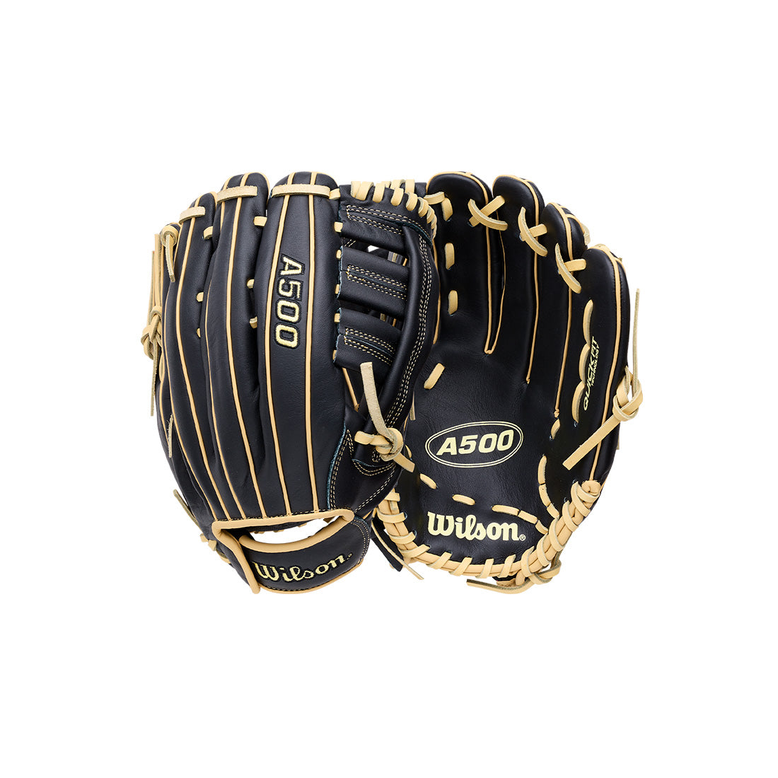 Wilson A500 outfield glove with Front Side Double Palm
