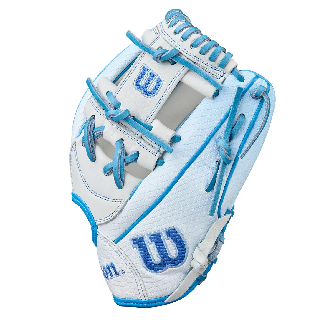 Wilson A2000 H12SS 12" Winter 2025 Fastpitch Infield Glove – Sky Blue/White, H-Web, SuperSnakeSkin™