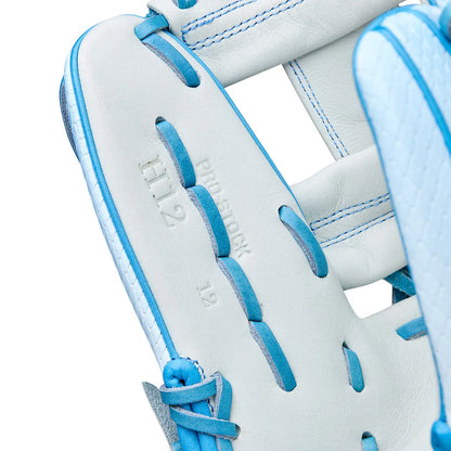 Wilson A2000 H12SS 12" Winter 2025 Fastpitch Infield Glove – Sky Blue/White, H-Web, SuperSnakeSkin™