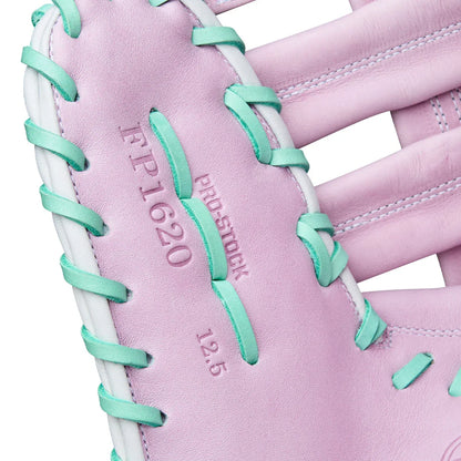 Wilson A2000 1620FPSS 12.5" Winter 2025 Fastpitch First Base Mitt – Seafoam/Lavender/White, Single Post Web
