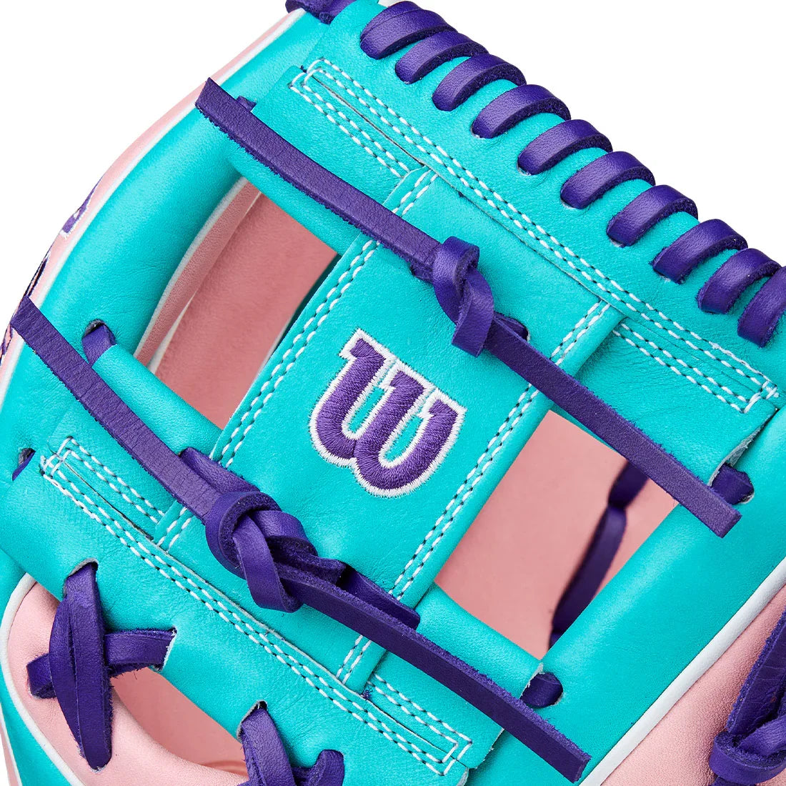 Wilson A2K 1786 11.5" Winter 2025 Infield Glove – Teal/Pink/Purple, H-Web