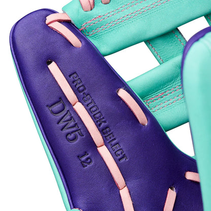 Wilson A2K DW5 12" Winter 2025 Infield Glove – Seafoam/Purple/Pink, Dual Post Web
