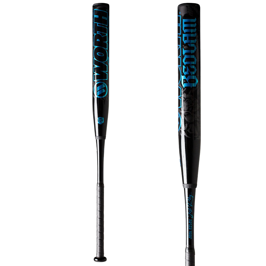 2026 Worth Bedlam Black 13.5" XL USA Slowpitch Softball Bat: WSA6BDBKL