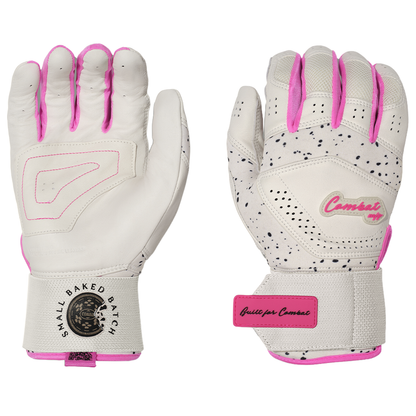 COMBAT MFG Cookie Jar Long Strap Batting Gloves: White