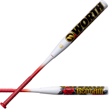 2026 Worth Bedlam Josh Riley 13.5" 2PC End Loaded USA Slowpitch Softball Bat: WSA6JRBEDL