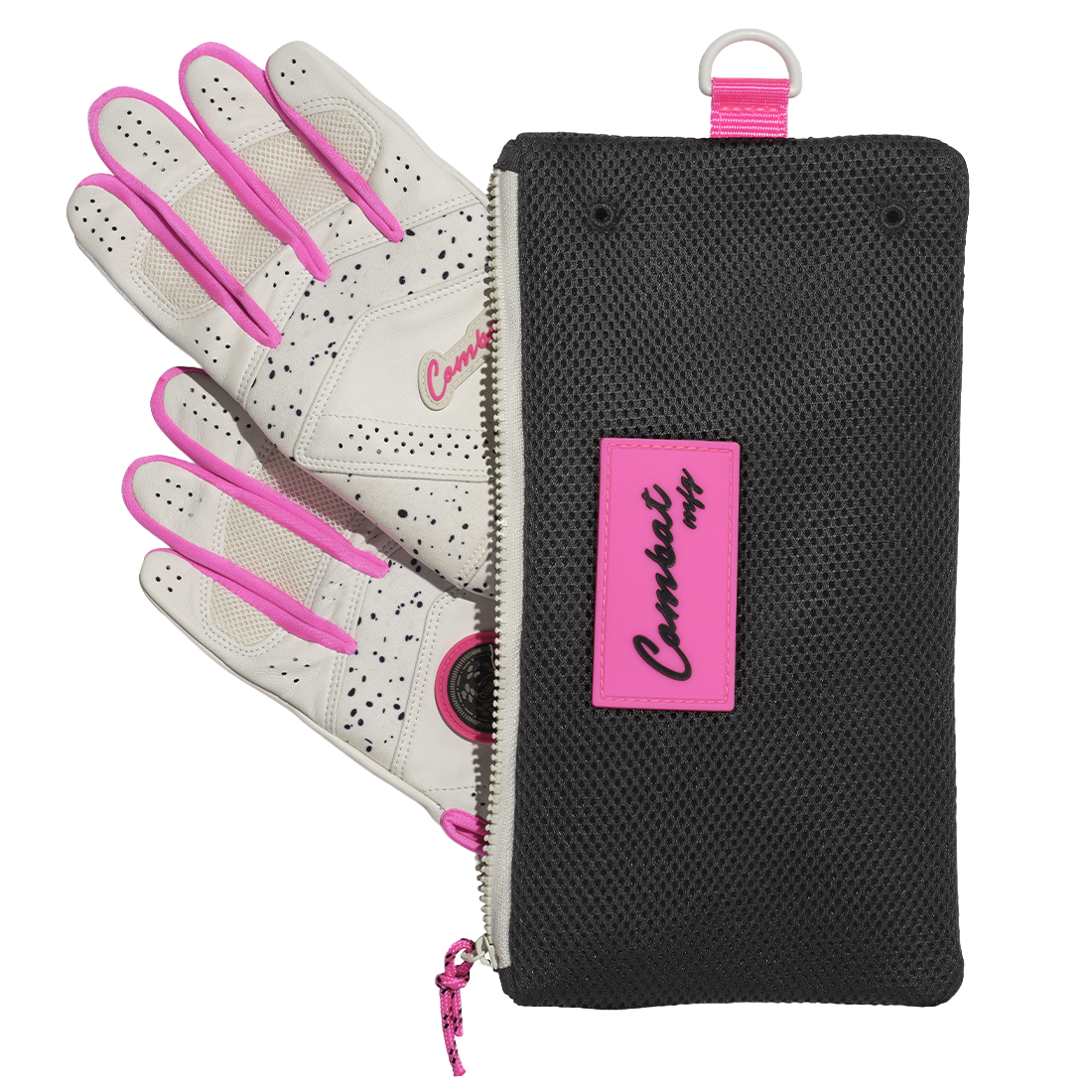 COMBAT MFG Cookie Jar Long Strap Batting Gloves: White