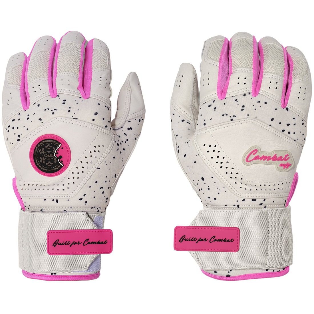 COMBAT MFG Cookie Jar Long Strap Batting Gloves: White