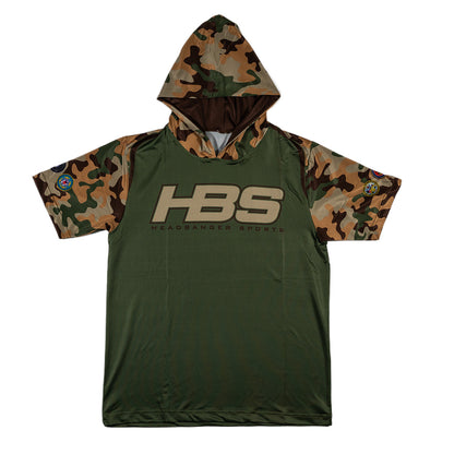 Woodland Headbanger Sports Armed Forces Short Sleeve Mesh Hoodie