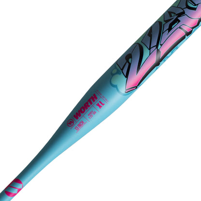 Worth 2 Legit XL S-FLEX Handle slowpitch softball bat close up